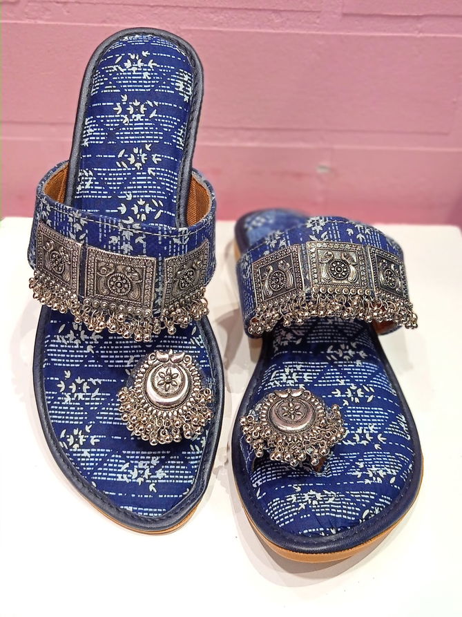 Jewel Embellished Printed Chappals Catalog
